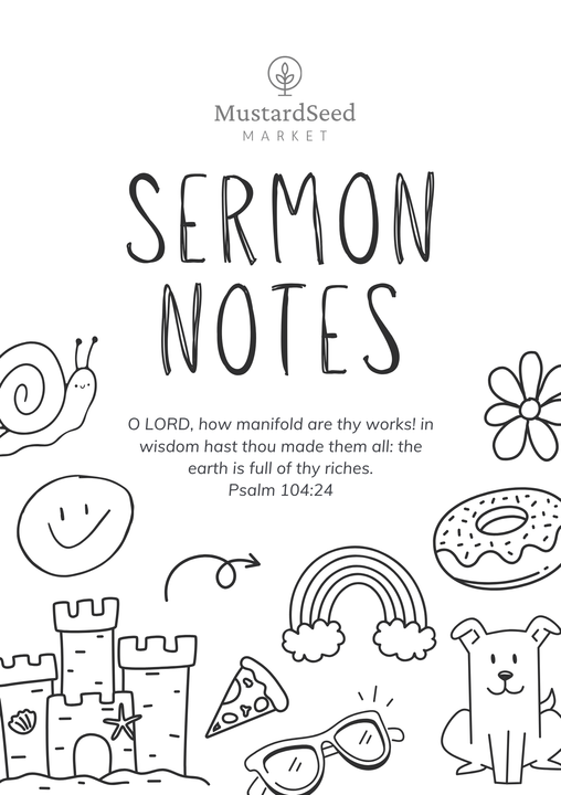 Colouring In Theme Kids Sermon Notebook | Reformers Bookshop
