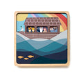 Noah's Ark 5 Layer Wooden Puzzle - water and rainbow