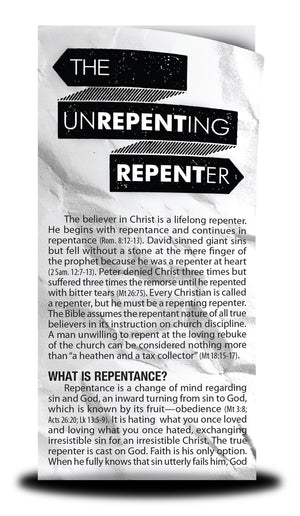 Unrepenting Repenter, The (20 Pack) by Jim Elliff