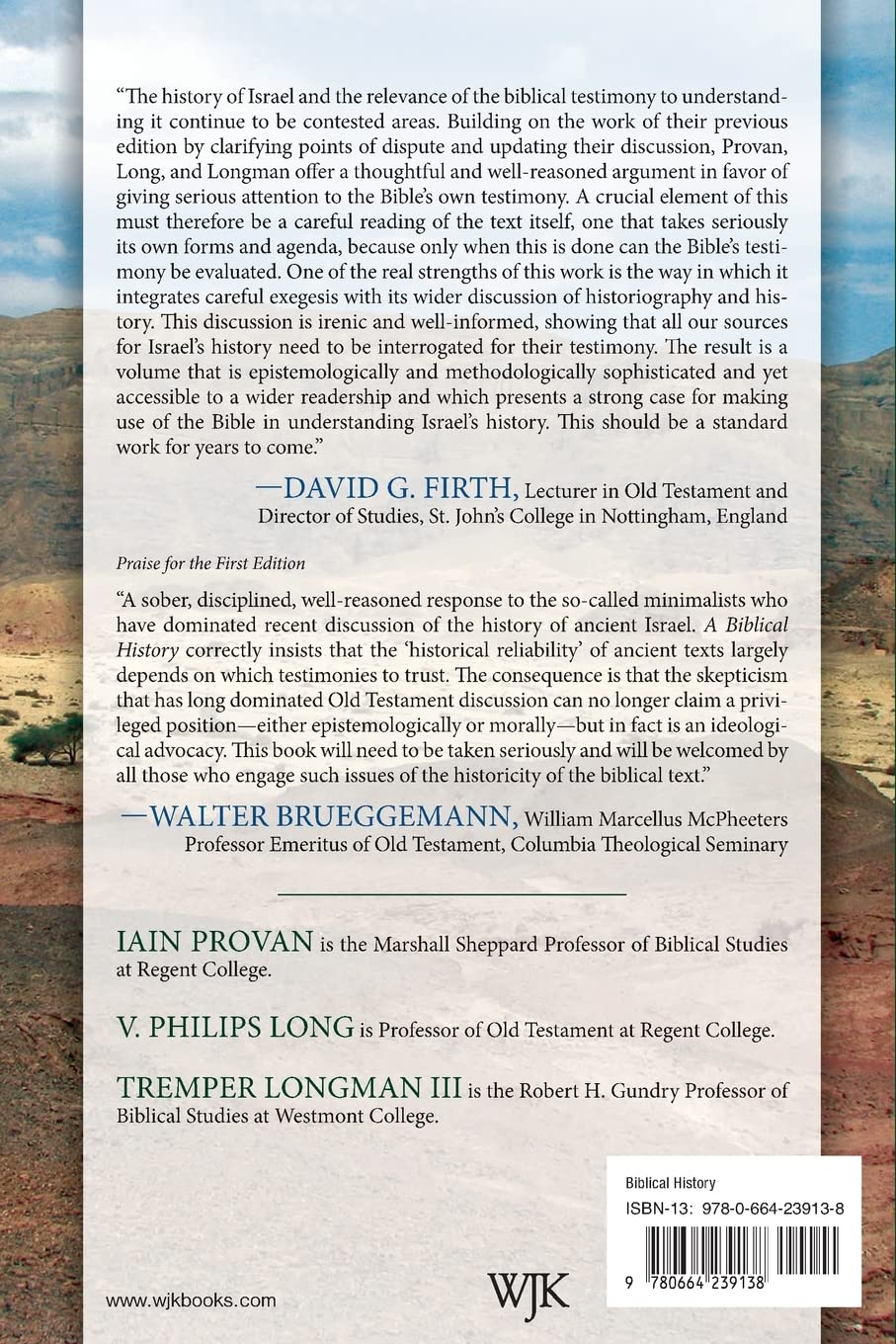 Ian Provan Biblical History of Israel, A (2nd Edition) by Iain Provan; V Philips ...