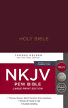 NKJV Large Print Pew Bible (Hardcover, Burgundy)