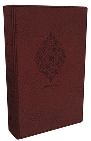 NKJV Compact Larger Print Reference Bible (Leathersoft, Burgundy)