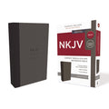 NKJV Compact Single-Column Reference Bible (Hardcover, Charcoal)