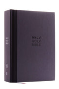 NKJV Compact Single-Column Reference Bible, Hardcover Charcoal Bible