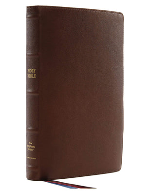 NKJV Thinline Reference Bible Large Print (Goatskin Brown)