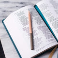 NKJV Compact End-of-Verse Reference Bible (Leathersoft, Teal)