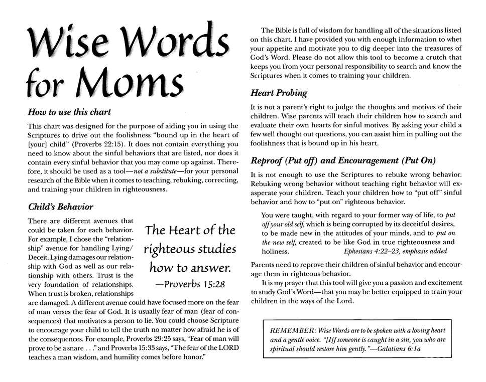 Wise Words for Moms by Hubbard, Ginger (9780966378665)