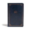 CSB Large Print Personal Size Reference Bible, Navy LeatherTouch