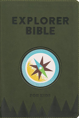 CSB Explorer Bible for Kids, Olive Compass (LeatherTouch, Indexed) by CSB Bibles by Holman