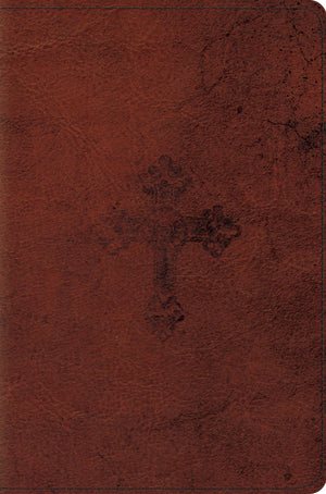 ESV Compact Bible (TruTone, Walnut, Weathered Cross Design) by ESV (9781433540523) Reformers Bookshop