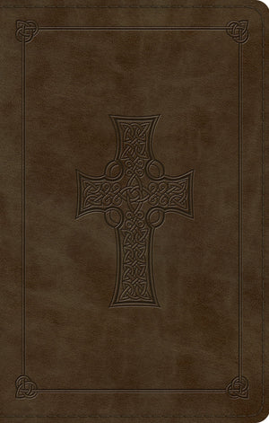 ESV Large Print Thinline Reference Bible (Top Grain Leather, Brown)