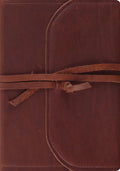 ESV Journaling Bible, Interleaved Edition (Natural Leather, Brown, Flap with Strap) by ESV (9781433552762) Reformers Bookshop