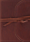 ESV Single Column Journaling Bible, Large Print (Natural Leather, Brown, Flap with Strap) by ESV (9781433553165) Reformers Bookshop