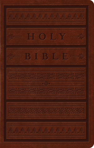 ESV Large Print Personal Size Bible (TruTone, Brown, Engraved Mantel Design) by ESV (9781433555909) Reformers Bookshop