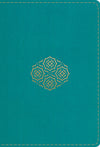 ESV Large Print Compact Bible (TruTone, Teal, Bouquet Design) by ESV (9781433556036) Reformers Bookshop