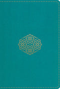 ESV Large Print Compact Bible (TruTone, Teal, Bouquet Design) by ESV (9781433556036) Reformers Bookshop