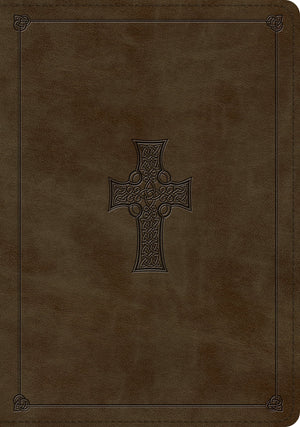 ESV Large Print Wide Margin Bible (TruTone, Olive, Celtic Cross Design) by ESV (9781433562297) Reformers Bookshop