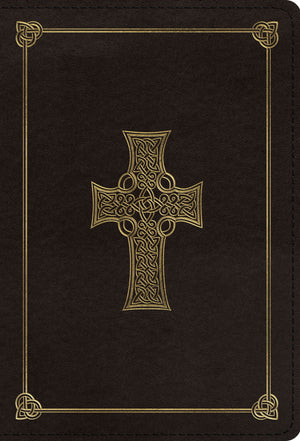 ESV Large Print Compact Bible (TruTone, Charcoal, Celtic Cross Design) by ESV (9781433563683) Reformers Bookshop