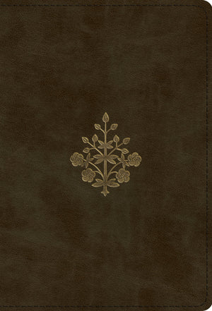 ESV Large Print Compact Bible (TruTone, Olive, Branch Design) by ESV (9781433563690) Reformers Bookshop