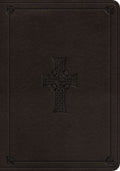 ESV Single Column Journaling Bible, Large Print (TruTone, Charcoal, Celtic Cross Design) by ESV (9781433564741) Reformers Bookshop