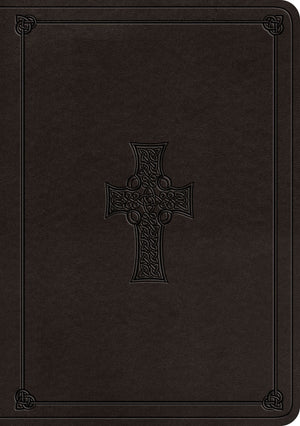 ESV Single Column Journaling Bible, Large Print (TruTone, Charcoal, Celtic Cross Design) by ESV (9781433564741) Reformers Bookshop