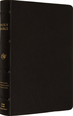 ESV Large Print Compact Bible Buffalo Leather, Deep Brown by Bible (9781433572012) Reformers Bookshop