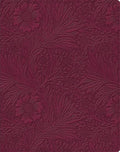 ESV Single Column Journaling Bible Trutone Raspberry Floral Design