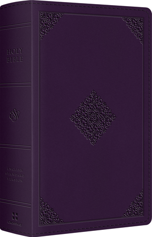 ESV Large Print Personal Size Bible Trutone Lavender Ornament Design ESV