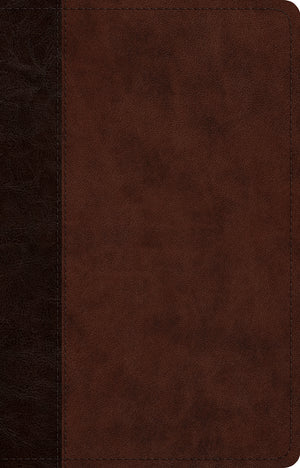 ESV Large Print Thinline Reference Bible (Top Grain Leather, Brown)