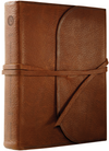 ESV Single Column Journaling Bible Natural Leather Brown Flap With Strap ESV