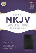 NKJV Super Giant Print Reference Bible, Black Imitation Leather by Bible () Reformers Bookshop
