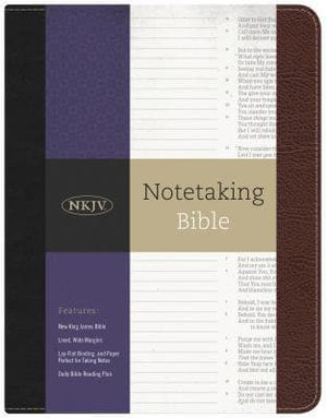 NKJV Notetaking Bible - Black & Brown Saddle by Bible (9781433643040) Reformers Bookshop