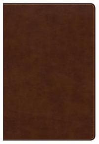CSB Large Print Ultrathin Reference Bible, British Tan LeatherTouch, Black Letter Edition by Bible (9781433644139) Reformers Bookshop