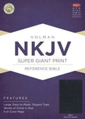 NKJV Super Giant Print Reference Bible, Black Genuine Leather by Bible (9781433645129) Reformers Bookshop