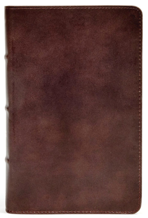 CSB Single Column Personal Size Bible Brown Genuine Leather CSB Bibles By Holman