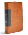 CSB Single-Column Personal Size Bible, Tan/Black LeatherTouch
