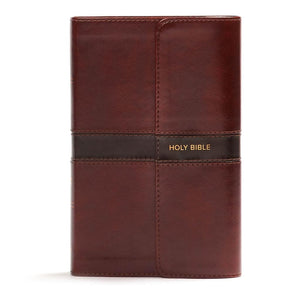 CSB Personal Size Bible, Saddle Brown LeatherTouch with Magnetic Flap by Bible (9781535953825) Reformers Bookshop