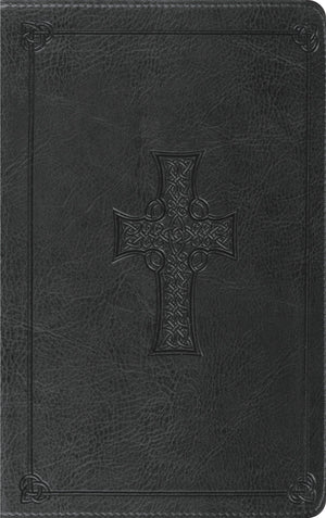 ESV Thinline Bible (TruTone, Charcoal, Celtic Cross Design, Red Letter) by ESV (9781581346541) Reformers Bookshop