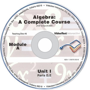 Algebra Module A DVD #3 by Tom Clark