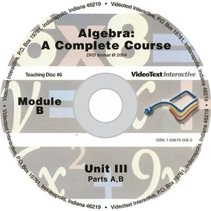 Algebra Module B DVD #6 by Tom Clark