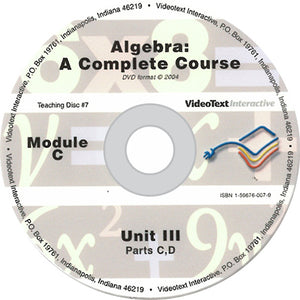 Algebra Module C DVD #7 by Tom Clark