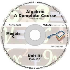 Algebra Module C DVD #8 by Tom Clark