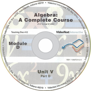 Algebra Module D DVD #12 by Tom Clark