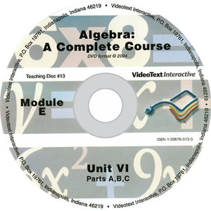 Algebra Module E DVD #13 by Tom Clark
