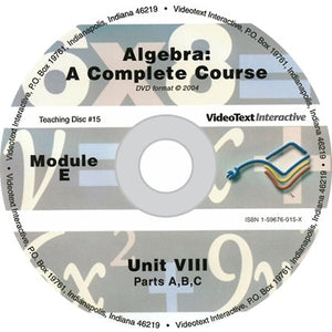 Algebra Module E DVD #15 by Tom Clark