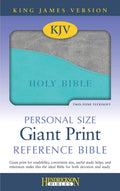 KJV Personal Size Giant Print Reference Bible (Imitation Leather, Teal/Gray) by Bible