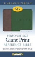 KJV Personal Size Giant Print Reference Bible (Imitation Leather, Brown/Green) by Bible