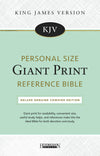 KJV Personal Size Giant Print Reference Bible (Genuine Leather, Black) by Bible