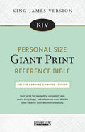 KJV Personal Size Giant Print Reference Bible (Genuine Leather, Black) by Bible