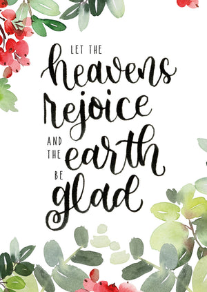 Let the heavens rejoice, let the earth be glad! - Christmas Cards (6glad)